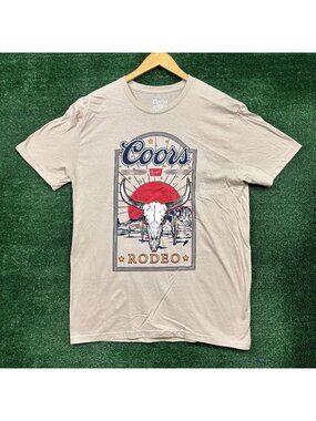 Coors Banquet Beer Western Rodeo T-Shirt Size Large